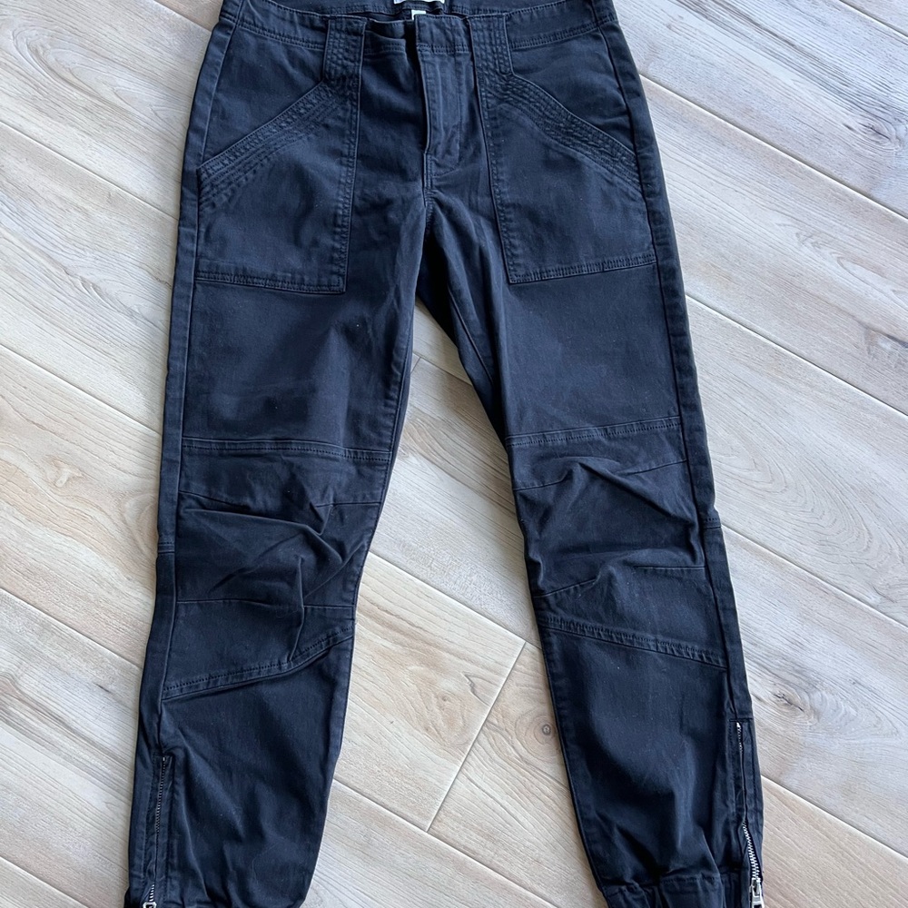 Frame Denim Charcoal Cargo Pants